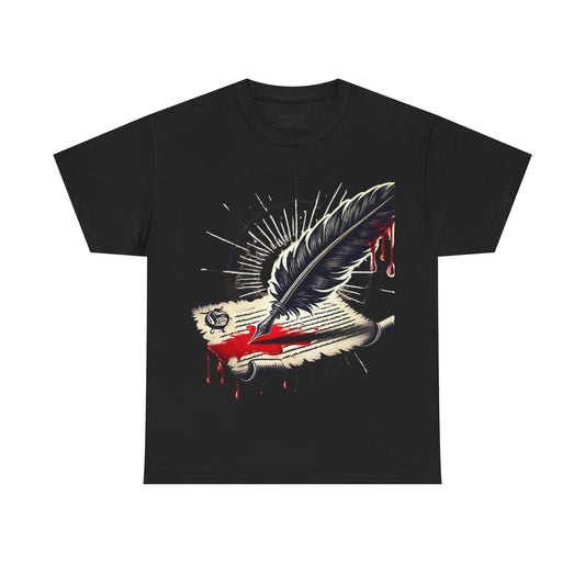 Seven Sins –  PRIDE – 'SIGNED IN BLOOD' Design Tee | No Rules Print Club