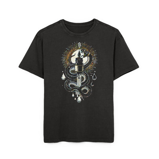 Men's Oversize Acid Washed Tee - Bleed for the Craft Design