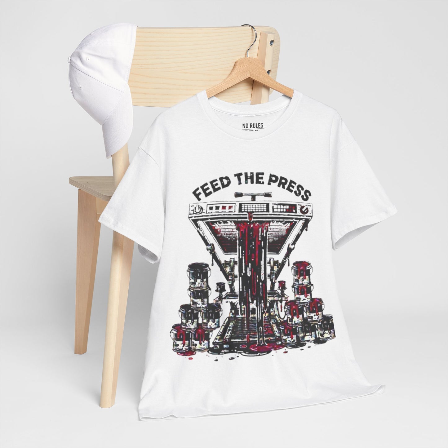 Seven Sins – Gluttony – ‘FEED THE PRESS’ Design Tee | No Rules Print Club