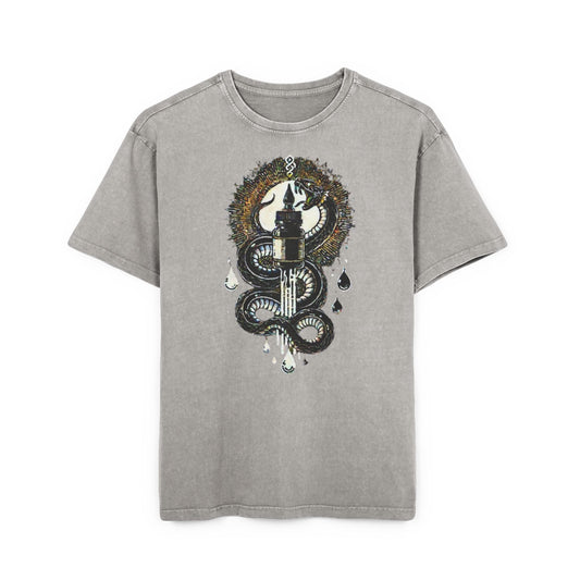 Men's Oversize Acid Washed Tee - Bleed for the Craft Design