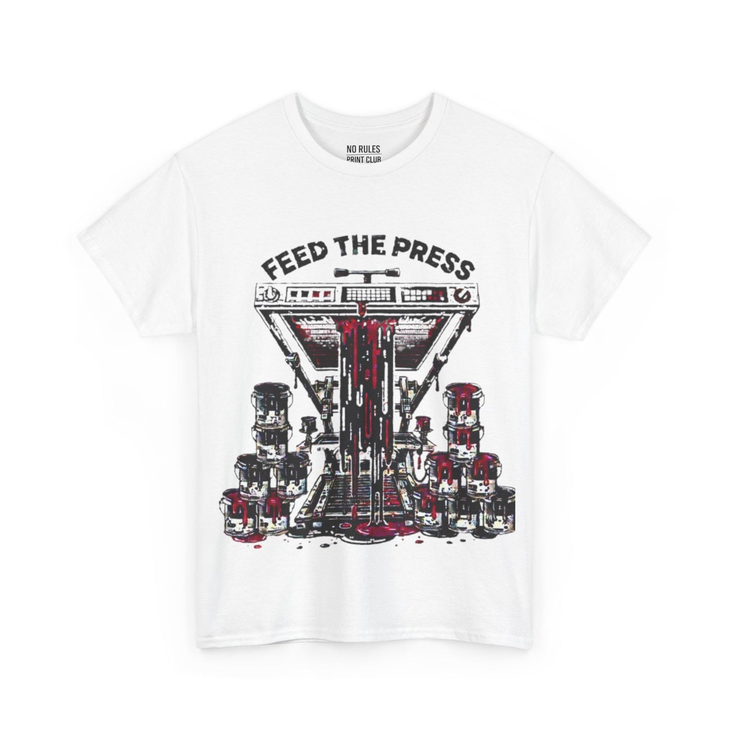 Seven Sins – Gluttony – ‘FEED THE PRESS’ Design Tee | No Rules Print Club