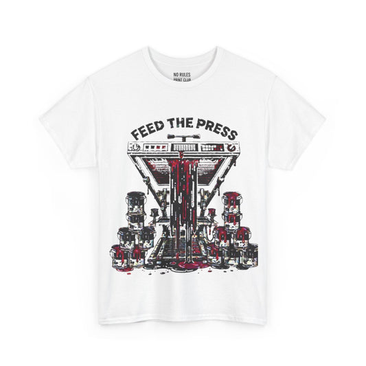 Seven Sins – Gluttony – ‘FEED THE PRESS’ Design Tee | No Rules Print Club