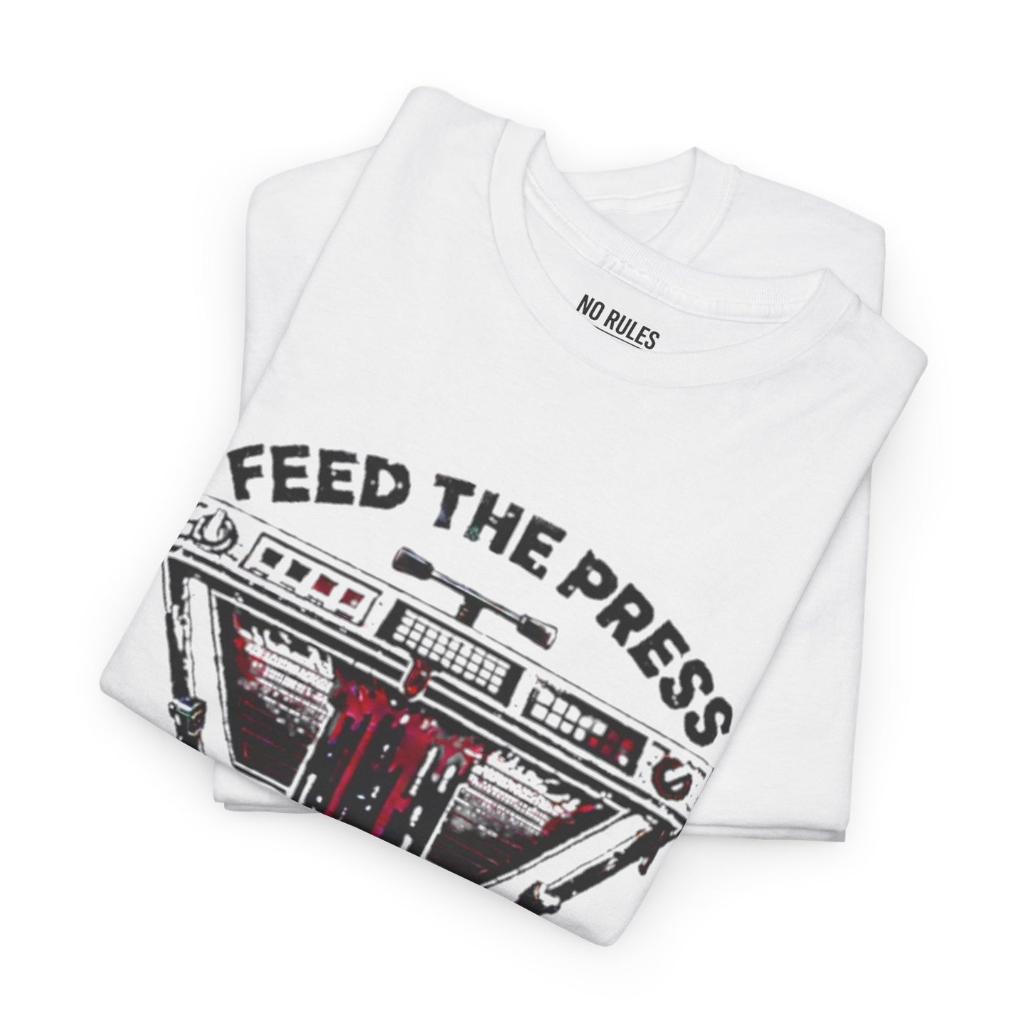 Seven Sins – Gluttony – ‘FEED THE PRESS’ Design Tee | No Rules Print Club